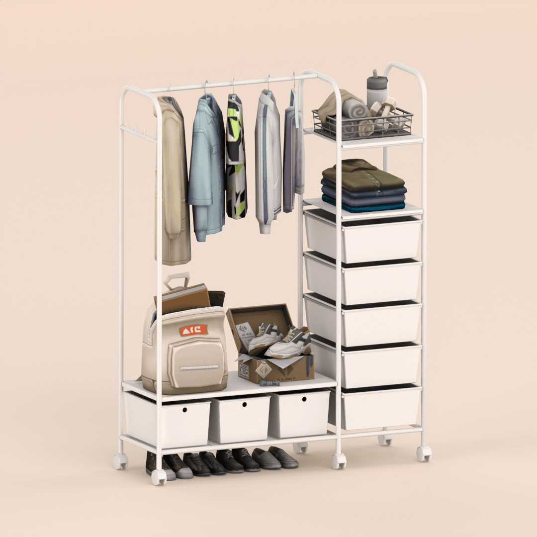 Скриншот мода Напольный рейл Floor standing clothes hanger